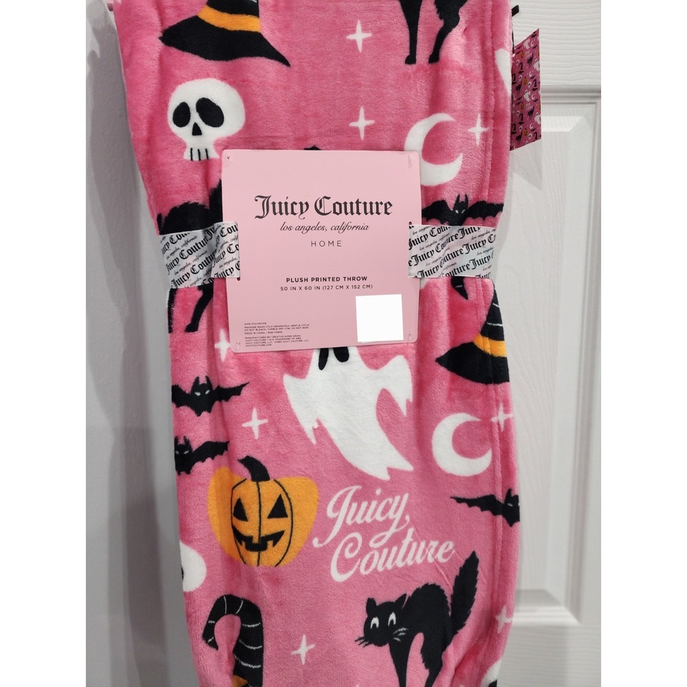 Rare VHTF Juicy Couture Home Y2K Halloween Soft Plush Throw Blanket NWT